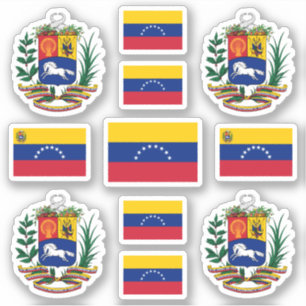 Pegatina Símbolos del estado venezolano / escudo de armas 