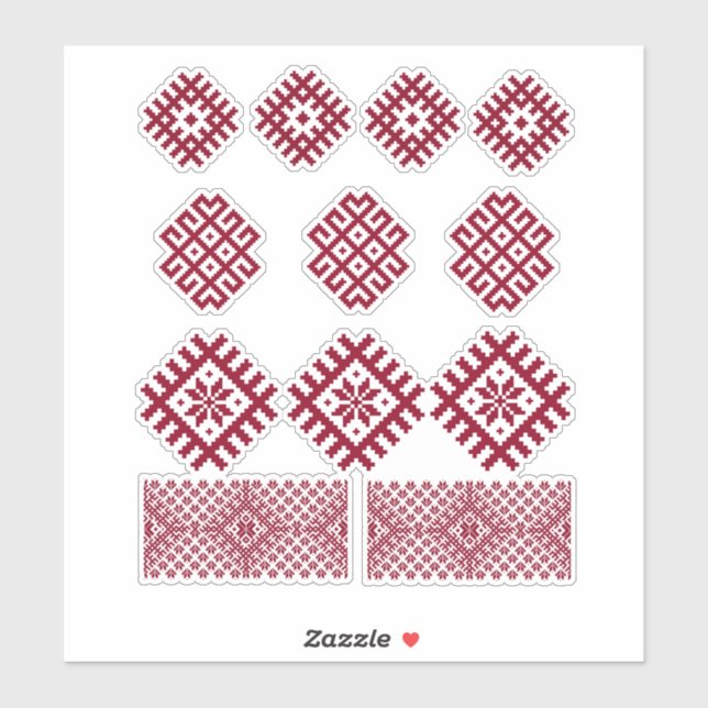 Pegatina Símbolos letones antiguos Estrella matutina Jumis (Hoja)