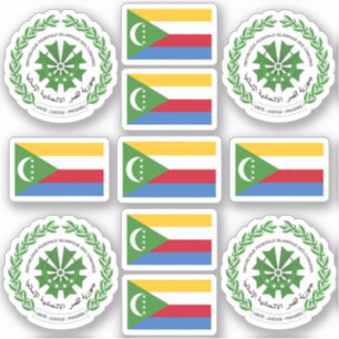 Pegatina Símbolos nacionales comorenses / Escudo de armas y