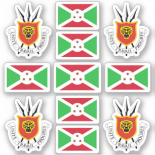 Pegatina Símbolos nacionales de Burundi/Escudo de armas y b