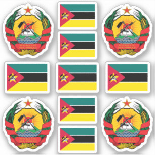 Pegatina Símbolos nacionales de Mozambique / Escudo de arma