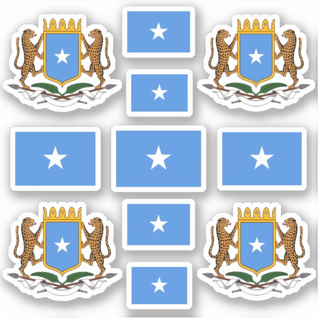 Pegatina Símbolos nacionales de Somalia/Escudo de armas y b (Anverso)