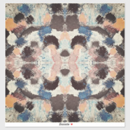 Pegatina Simetría de Pastel vibrante - Arte textual abstrac