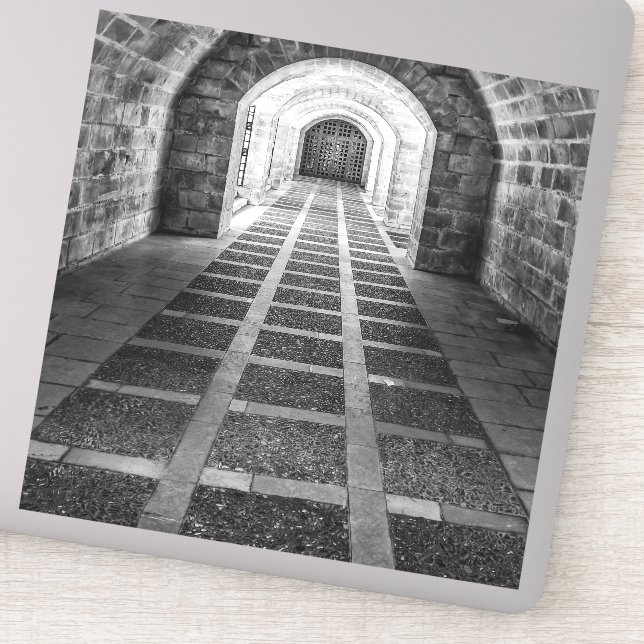 Pegatina Simetría en blanco y negro (Detalle)