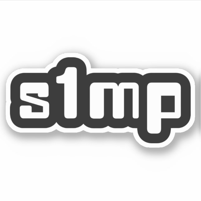 Pegatina Simp Número Uno (Anverso)