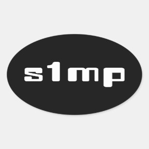Pegatina Simp Oval Número Uno