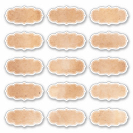 Pegatina Simple artesanía de época Papel de cocina en blanc