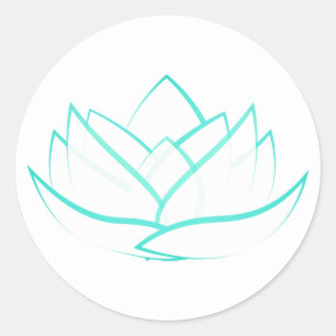 Pegatina simple de flor verde Lotus