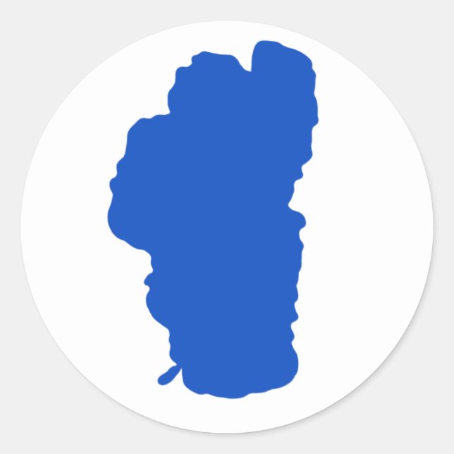 Pegatina simple del lago Tahoe, redonda (Anverso)