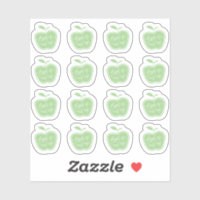 Simple Manzana verde y blanca de nuestros ojos