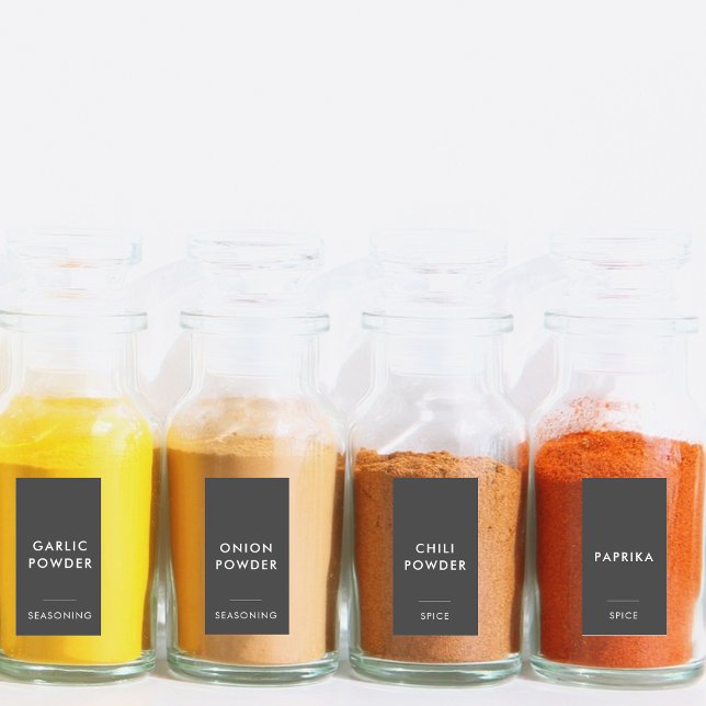 Pegatina Simple Mínimo Moderno Contenedor De Cocina De Coci (Simple Minimal Modern spice Jar Kitchen Container Sticker ()