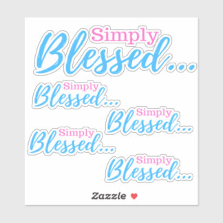 Pegatina Simplemente bendecido