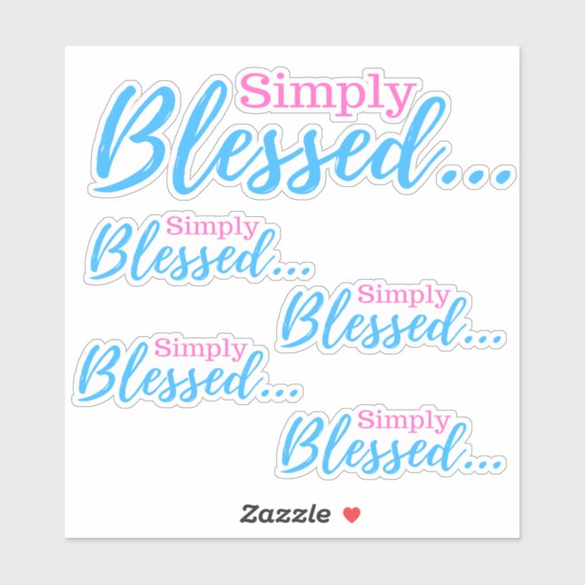 Pegatina Simplemente bendecido (Hoja)