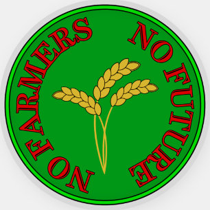Pegatina Sin agricultores, sin comida, sin futuro. Protesta