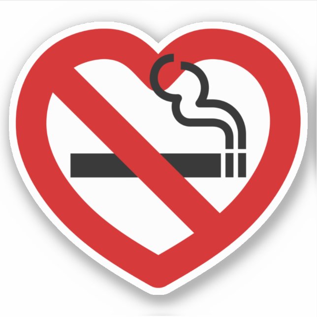 Pegatina Sin amor por el Rótulo del tabaco (Anverso)