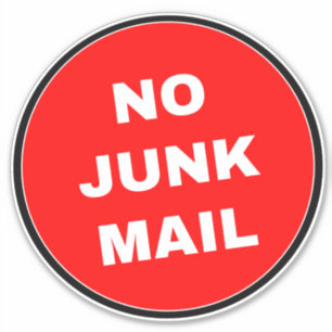 Pegatina Sin correo no deseado
