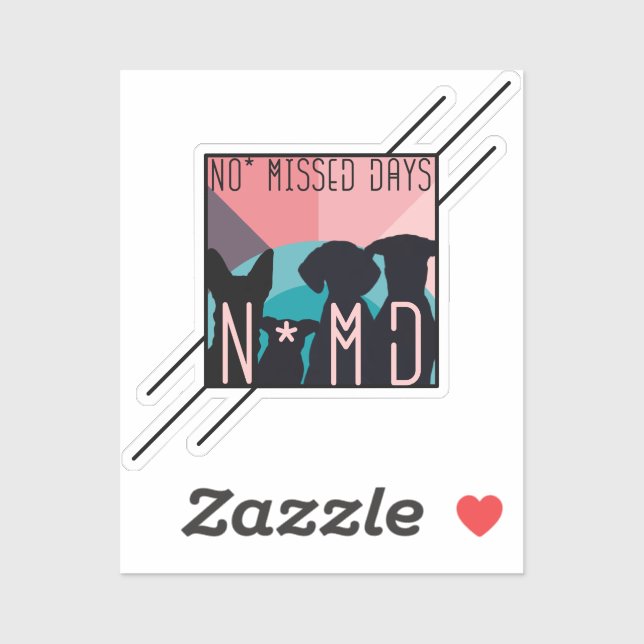 Pegatina Sin diseño cuadrado de días perdidos (Hoja)