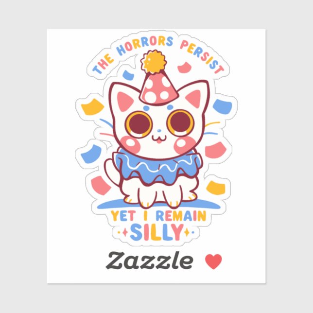 Pegatina Sin embargo, me quedo en silencio (Hoja)