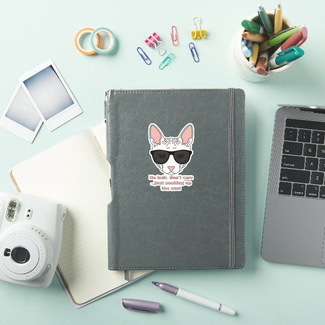 Pegatina Sin pelo, no te importa...¡solo toma el sol! (Funda para iPad)