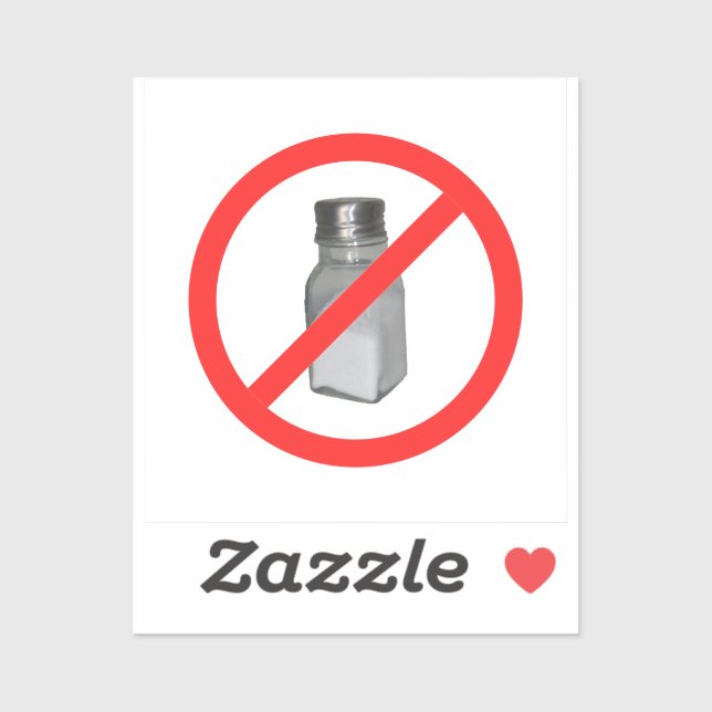 Pegatina Sin sal (Hoja)