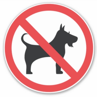 Pegatina Sin signo de perro
