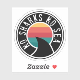 Pegatina Sin tiburones sin mar