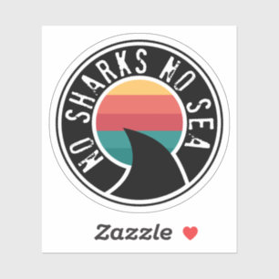 Pegatina Sin tiburones sin mar