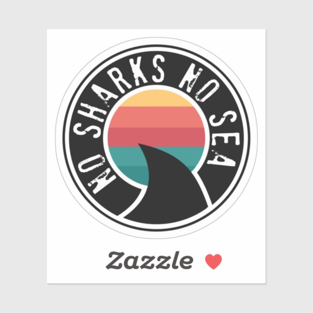 Pegatina Sin tiburones sin mar (Hoja)