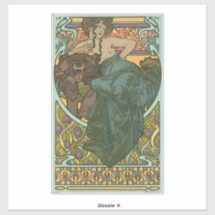 Pegatina Sin título de Alphonse Mucha (1902)
