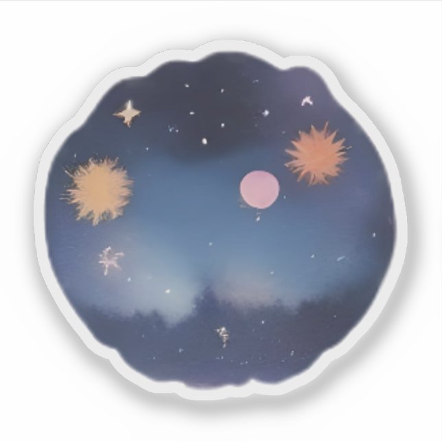 Pegatina Sinfonía celeste de luz (Anverso)