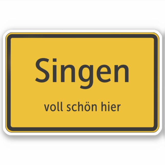 Pegatina Singen Aufkleber Sticker Autoaufkleber (Anverso)