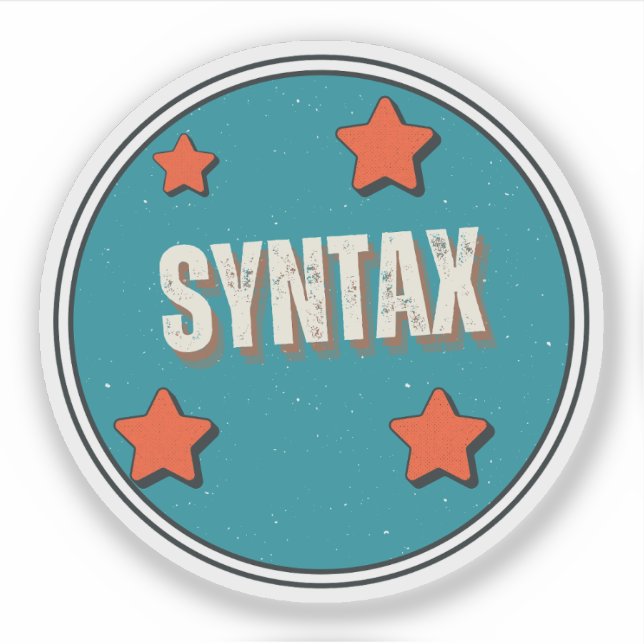 Pegatina Sintaxis (Anverso)