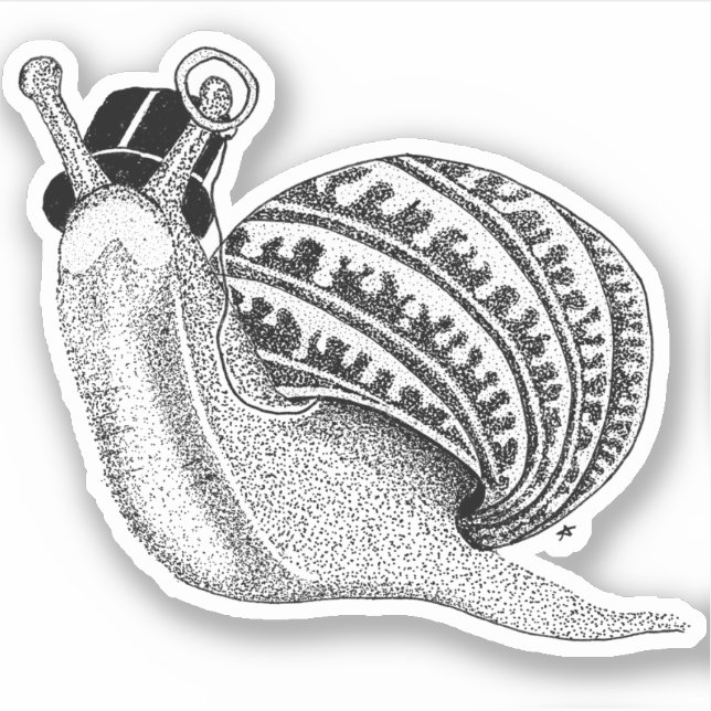 Pegatina Sir Peter the Snail (Anverso)