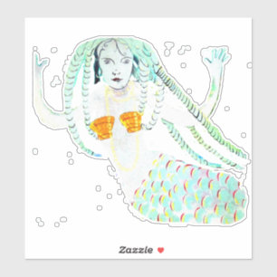 Pegatina Sirenas con Dreadlocks Thunder_Cove