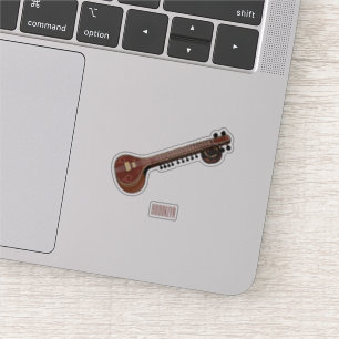 Pegatina Sitar personalizado ilustracion