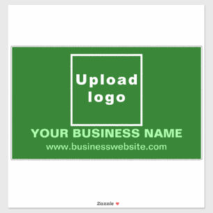Pegatina Sitio web comercial sobre Green Large Rectangle Vi