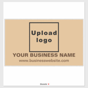 Pegatina Sitio web de Light Brown Large Rectangle Vinyl