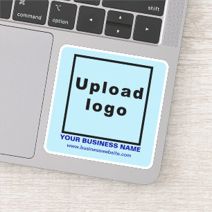 Pegatina Sitio web de negocios en Light Blue Square Vinyl