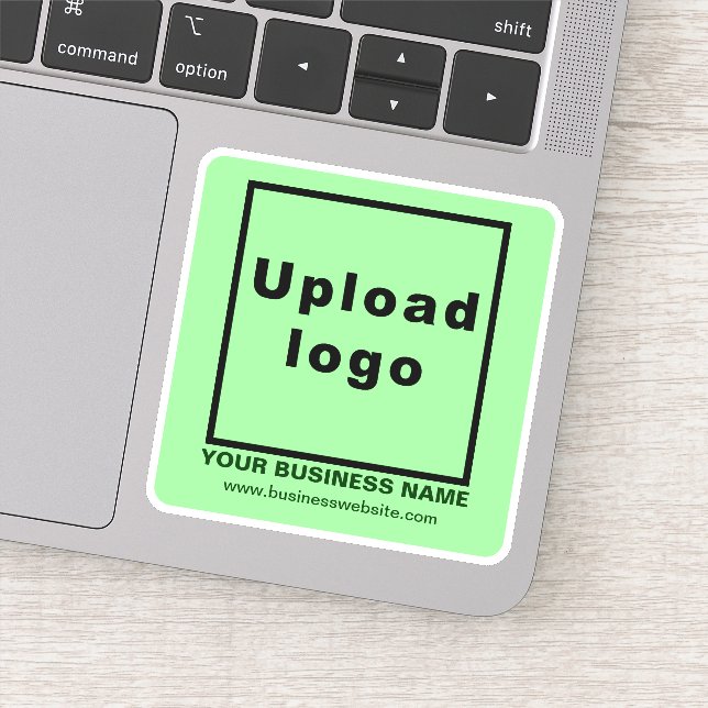 Pegatina Sitio web de negocios en Light Green Square Vinyl (Detalle)