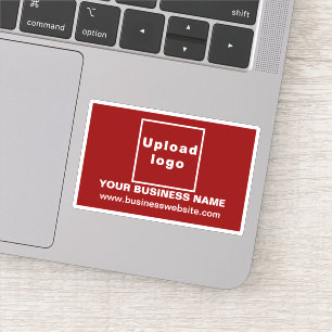 Pegatina Sitio web de negocios en Red Rectangle Vinyl Pegat