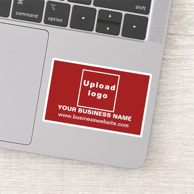 Pegatina Sitio web de negocios en Red Rectangle Vinyl Pegat (Detalle)