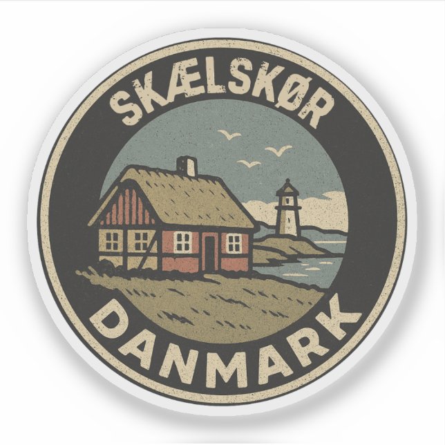 Pegatina Skælskør, Dinamarca Danmark  (Anverso)