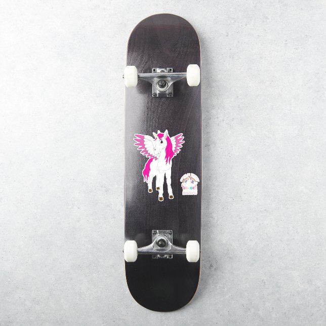 Pegatina Skateboard Pink Cute Unicornios (Monopatín)