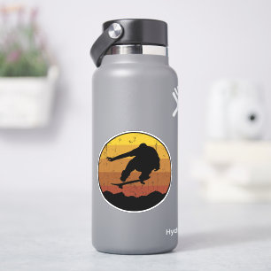 Pegatina Skateboard Retro Amarillo Sunset 4" Kiss Cut Vinyl