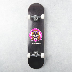 Pegatina Skateboard SKULL HIPPY