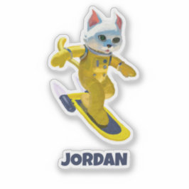 Pegatina Skateboard volador personalizado