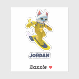 Pegatina Skateboard volador personalizado