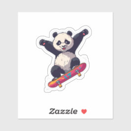 Pegatina Skater Panda Sticker – Cartoon Decal