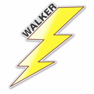 Pegatina Skater's Name & Lightning Bolt Design - Skateboard