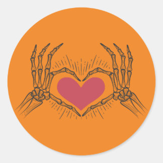 Pegatina Skeletal Heart Halloween